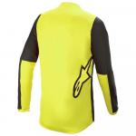 Camisa Alpinestars Fluid Tripple 2021 Preto Amarelo Fluor e Vermelho