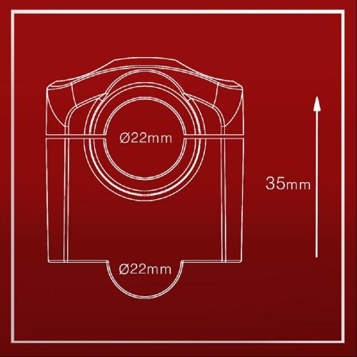 Adaptador de Guidão Anker Up 22x28.5X35 Elegance Vermelho