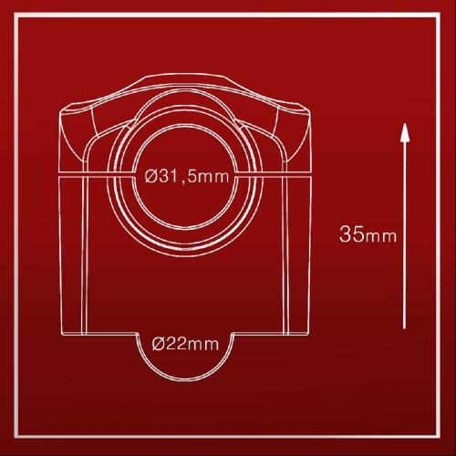 Adaptador de Guidão Anker Up 22x31.5x35 Elegance Preto