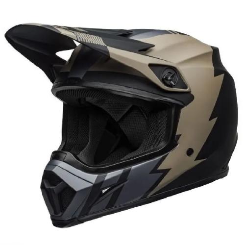 Capacete Bell MX-9 Mips Strike Bege Fosco/Preto