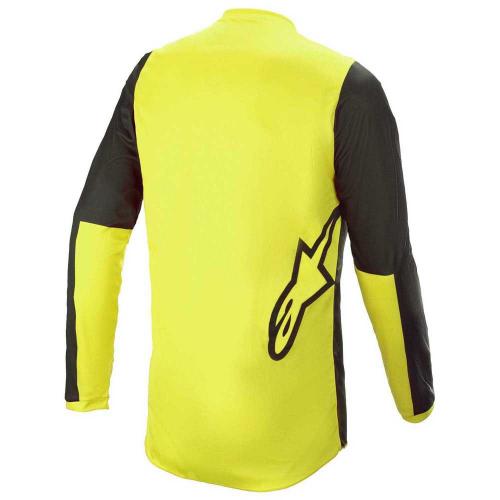 Camisa Alpinestars Fluid Tripple 2021 Preto Amarelo Fluor e Vermelho