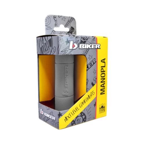 Manopla Biker Diamond Grip Cinza