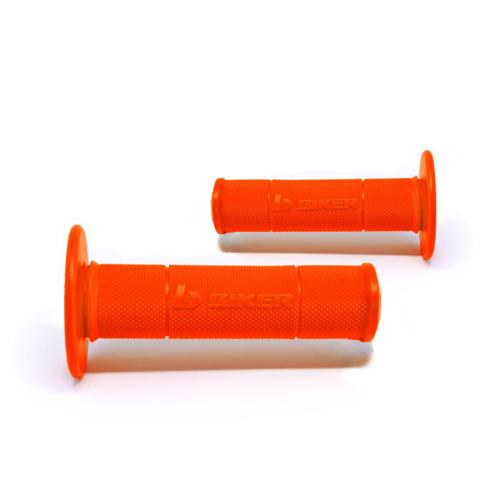 Manopla Biker Diamond Grip Laranja Neon