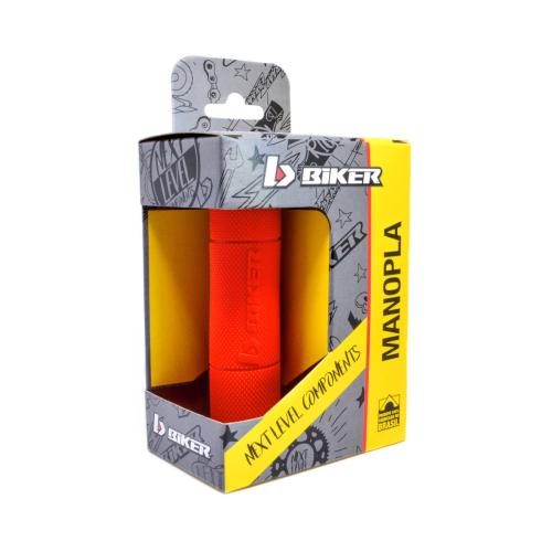 Manopla Biker Diamond Grip Laranja Neon