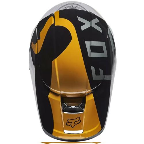 Capacete Fox V1 Skew Preto/Dourado