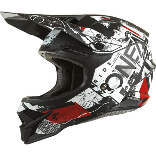 Capacete Oneal 3Series Scarz Black/White/Red