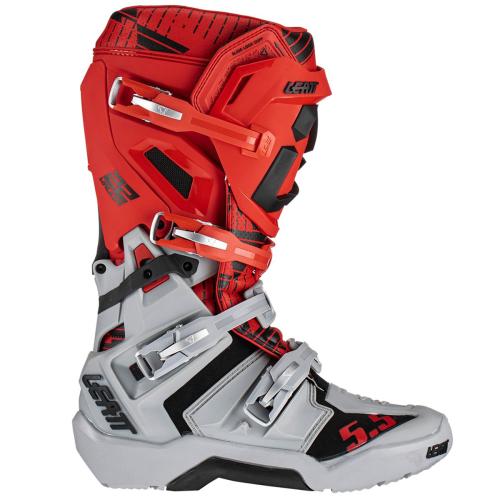 Bota Leatt 5.5 FlexLock Enduro Vermelho/Cinza